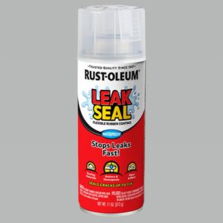 Rust-Oleum® LeakSeal, Rubberized Spray Coating, Clear, Semi-Gloss, Oil-Based, Spray Paint,  12 oz.