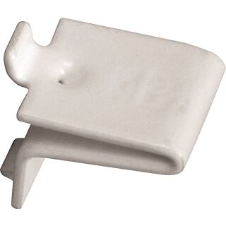 Knape & Vogt 256S P White Adjustable Pilaster Shelf Support Clip, Mortise Mounting, Steel, 12-pack