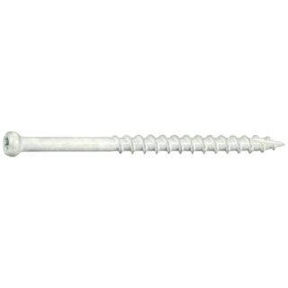 MIDWEST #8 x 2-1/2 in. White XL1000 Coated Steel Star Drive Trim Head Saberdrive Wood Screws, 30 Count