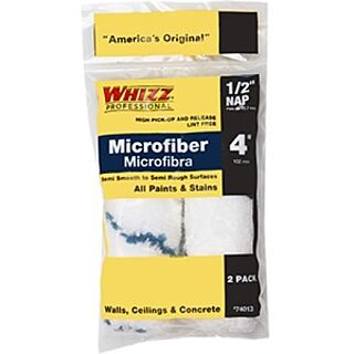 Whizz® 4 in. x 1/2 in. Nap, Microfiber Mini Blue Stripe Roller Cover, 2 Pack