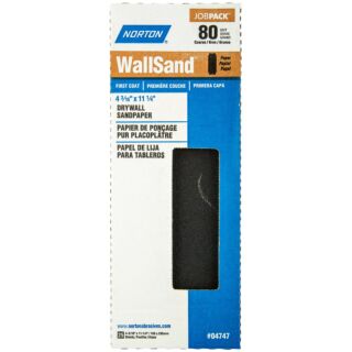 Norton WallSand Drywall Sanding Sheets 80 Grit, 25 Pack