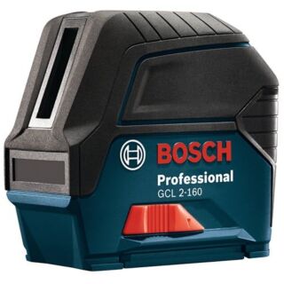 Bosch GCL 2-160 Cross-Line Laser with Plumb Points, 165 ft, Red Line