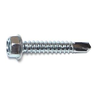 MIDWEST #12-14 x 1¼ in. Zinc Plated Steel Hex Washer Head Self-Drilling Screws, 45 Count