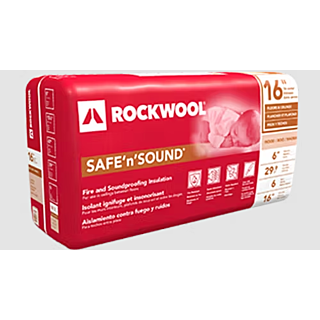ROCKWOOL Safe'n'Sound Insulation, 3 in. x 15¼ in. x 47 in. (59.7 sq. ft. / Bundle)
