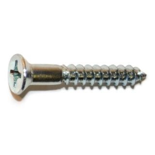 MIDWEST #12 x 1½ in. Zinc Plated Steel Phillips Flat Head Wood Screws, 50 Count