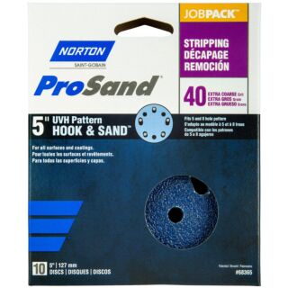Norton 5 in. ProSand UVH Pattern Hook & Sand Discs 40 Grit, 10 Pack