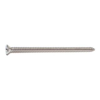 MIDWEST #8 x 3 in. 18-8 Stainless Steel Phillips Flat Head Sheet Metal Screws, 40 Count