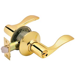 Schlage Accent F51A V ACC 505 Entry Lever Lockset, Keyed Different Key, 2 Grade, Brass