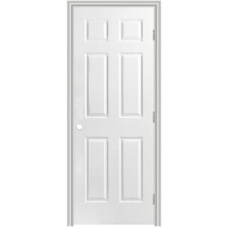 JELD-WEN 36 in. x 80 in. 6 Panel Colonist Smooth Finish Hollow Core Interior Door Left-Handed Unit