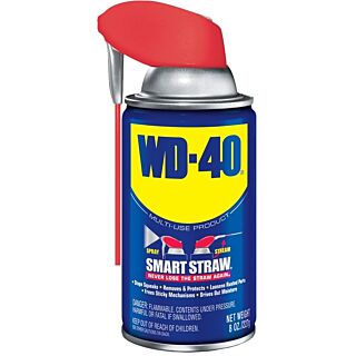 WD-40 SMART STRAW 490026 Multi-Purpose Lubricant, 8 oz Aerosol Can