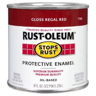 Rustoleum Stops Rust Regal Red Protective Enamel 1/2 Pint
