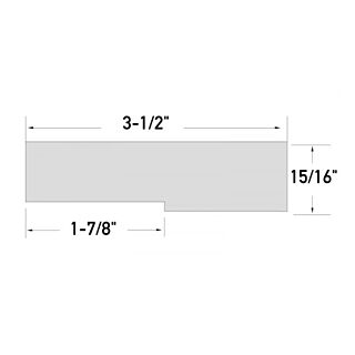 KLEER - 5/4  x 4  x 18 ft. PVC Trim Boards with ¼ in. Nailing Flange Cutouts