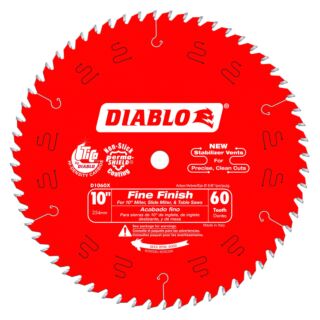 Diablo 10 in. x 60 Tooth Fine Finish Saw Blade