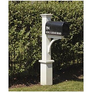 White Dover Style PVC Mailbox Post