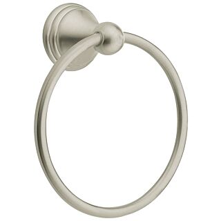 Moen Preston DN8486BN Towel Ring, 22 lb Weight Capacity, 6¼ in. Dia. Ring, Brushed Nickel