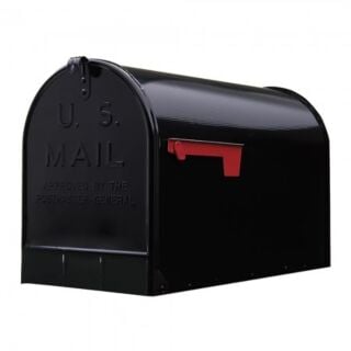 Gibraltar Jumbo Post Mount Steel Mailbox Black