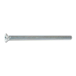 MIDWEST #10-24 x 3 in. Zinc Plated Steel Coarse Thread Phillips Flat Head Machine Screws, 25 Count