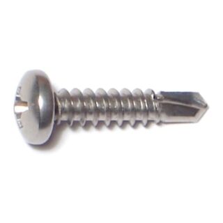 MIDWEST #8-18 x ¾ in. 410 Stainless Steel Phillips Pan Head Self-Drilling Screws, 73 Count