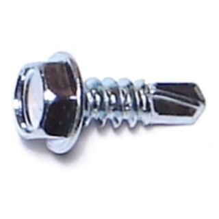 MIDWEST #8-18 x  ½ in.  Zinc Plated Steel Hex Washer Head Self-Drilling Screws, 100 Count