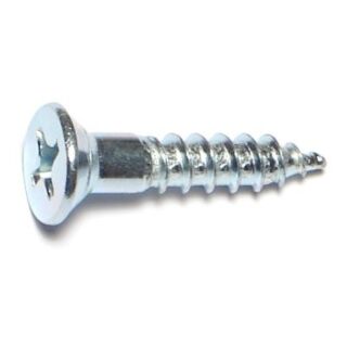 MIDWEST #14 x 1¼ in. Zinc Plated Steel Phillips Flat Head Wood Screws, 50 Count