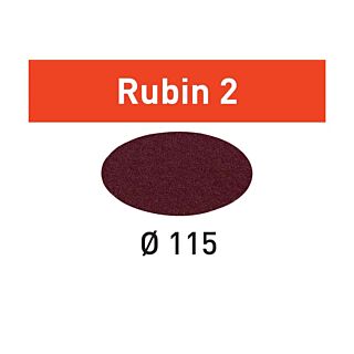 Festool Abrasives Rubin 2 STF D115/0, 4 1/2 in. (115 mm.), P80 Grit, 50 Pack