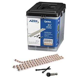 TimberTech® Cortex® for Advanced PVC, Screws with Collated Plugs, Brownstone, 100 sq. ft.