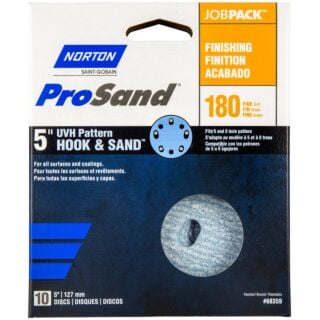 Norton 5 in. ProSand UVH Pattern Hook & Sand Discs 180 Grit, 10 Pack