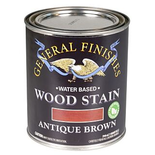 General Finishes®, Water-Based Wood Stain, Antique Brown, Quart