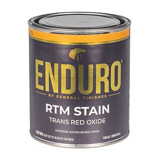 General Finishes®, Water-Based ENDURO® RTM Stain, Trans Oxide Red Base, Quart
