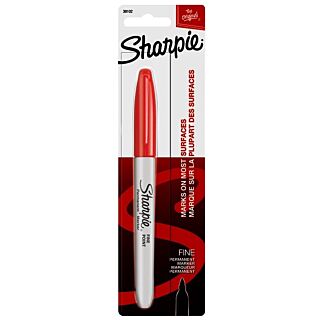 Sharpie 30102 Permanent Marker, Fine Red Lead/Tip