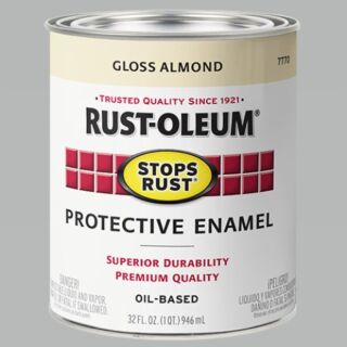 Rust-Oleum® Stops Rust®, Gloss Protective Enamel, Almond, Oil-Based, Quart