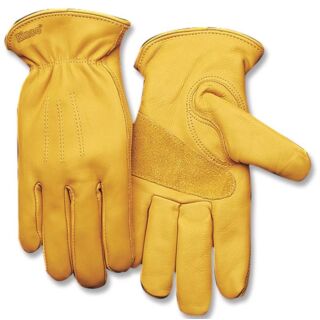 Heatkeep 198HK-L Premium-Grade Driver Gloves, L, Cowhide Leather, Gold