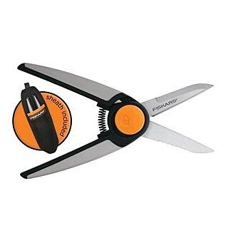 FISKARS Multi-Purpose Garden Snip, 8 in. Stainless Steel Blade, Soft-Grip Handle, Black/Orange Handle