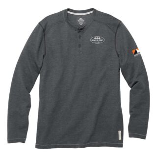 Ring's End Roots 73 Men’s Charcoal Gray Henley, Medium