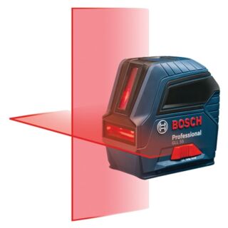 Bosch GLL 55 Cross-Line Laser Level, 50 ft, Red Line