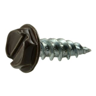 MIDWEST #7 x ½ in. Brown Painted Zinc Plated Steel Slotted Hex Washer Head Gutter Screws, 90 Count