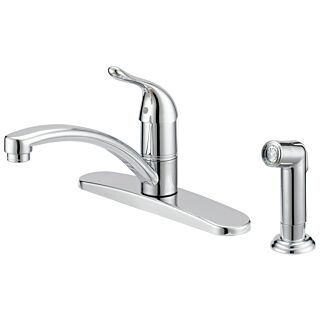 Boston Harbor Kitchen Faucet, 1.75 Gpm At 60 Psi, 8 In Center Distance, 1 Durable Metal Lever Handle, Chrome