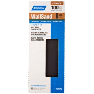 Norton WallSand Drywall Sanding Sheets 100 Grit, 25 Pack