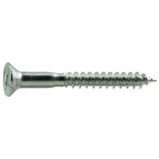 MIDWEST #10 x 1-3/4 in. Zinc Plated Steel Phillips Flat Head Wood Screws, 50 Count