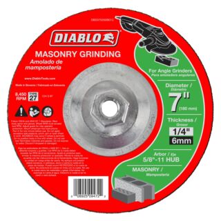 Diablo 7 Masonry Grinding Disc - Type 27 HUB
