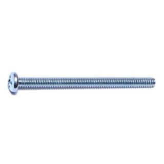 MIDWEST #6-32 x 2 in.  Zinc Plated Steel Coarse Thread Phillips Pan Head Machine Screws, 75 Count