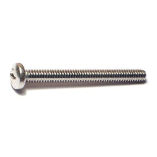 MIDWEST 1/4 in.-20 x 2-1/2 in. 18-8 Stainless Steel Coarse Thread Phillips Pan Head Machine Screws, 20 Count