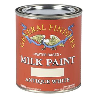 General Finishes®, Water-Based Milk Paint, Antique White, Quart