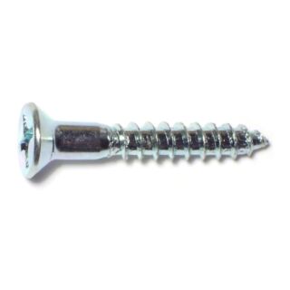MIDWEST #10 x 1¼ in. Zinc Plated Steel Phillips Flat Head Wood Screws, 75 Count