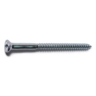 MIDWEST #8 x 2-1/2 in. Zinc Plated Steel Phillips Flat Head Wood Screws, 40 Count