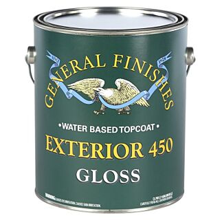 General Finishes®, Water-Based Exterior 450 Clear Topcoat, Gloss, Gallon