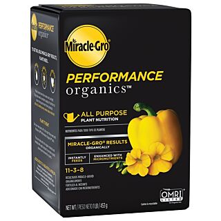 Miracle-Gro Performance Organics All-Purpose Plant Nutrition, Solid, 1 lb.