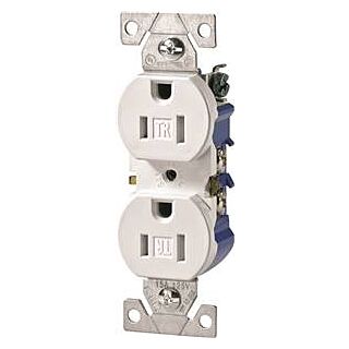 Eaton Wiring Devices TR270W-BOX Duplex Receptacle, 15 A, 2-Pole, 5-15R, White