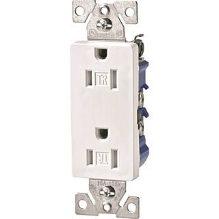 Eaton Wiring Devices TR1107W-BOX Duplex Receptacle, 15 A, 2-Pole, 5-15R, White