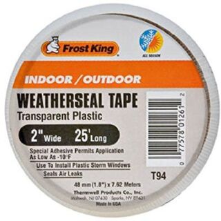Frost King Indoor/Outdoor Weatherseal Tape, Transparent Plastic